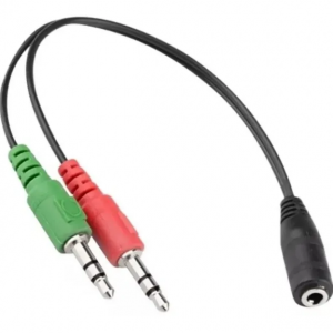 Cable Divisor De Audio Triestereo 2 Machos A 1 Hembra 3.5 Mm