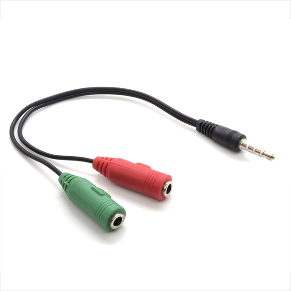 Cable adaptador 3.5mm a micrófono y audio